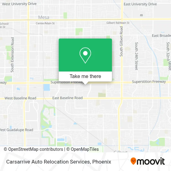 Carsarrive Auto Relocation Services map