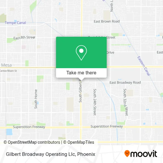 Gilbert Broadway Operating Llc map