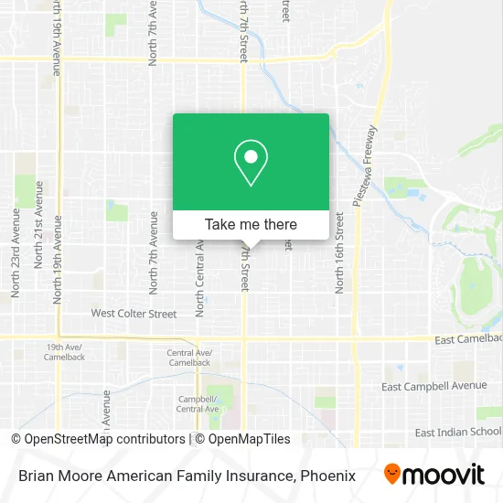 Brian Moore American Family Insurance map