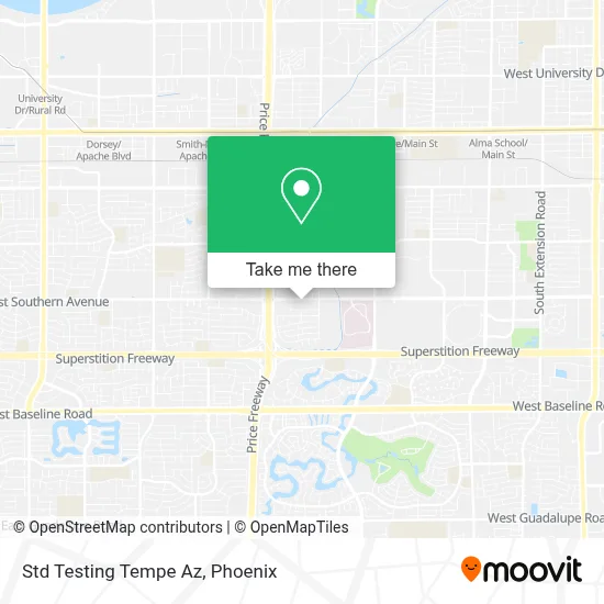 Std Testing Tempe Az map