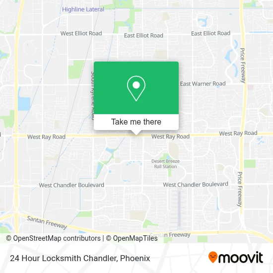 24 Hour Locksmith Chandler map