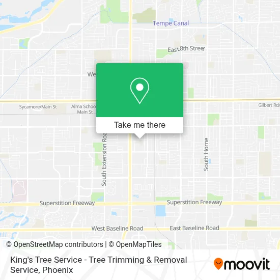 King's Tree Service - Tree Trimming & Removal Service map