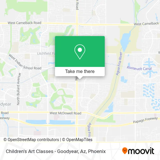 Children's Art Classes - Goodyear, Az map