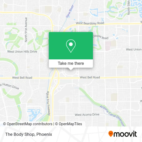 The Body Shop map