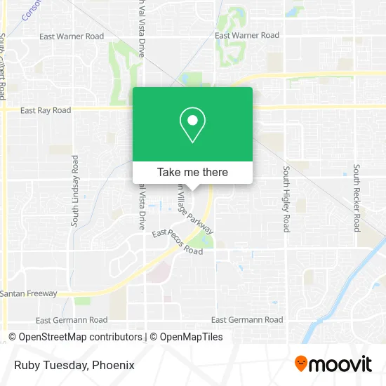 Ruby Tuesday map