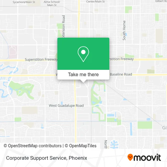 Corporate Support Service map