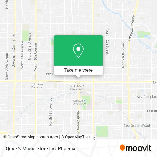 Quick's Music Store Inc map