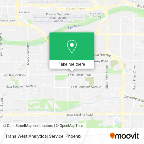 Trans West Analytical Service map