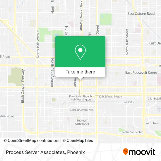 Process Server Associates map