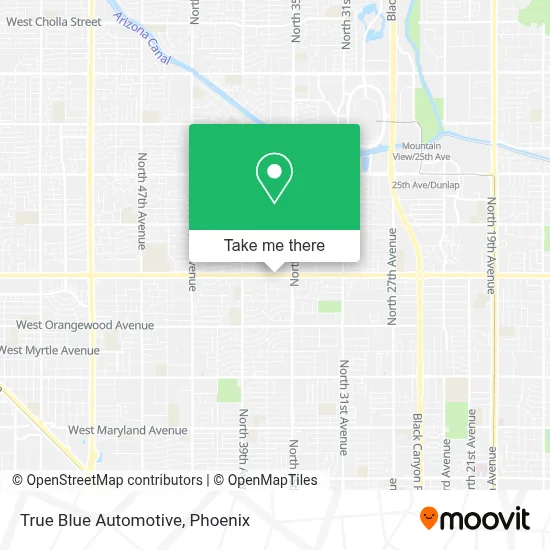 True Blue Automotive map