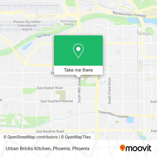 Urban Bricks Kitchen, Phoenix map
