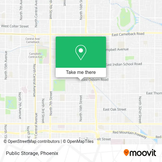 Public Storage map