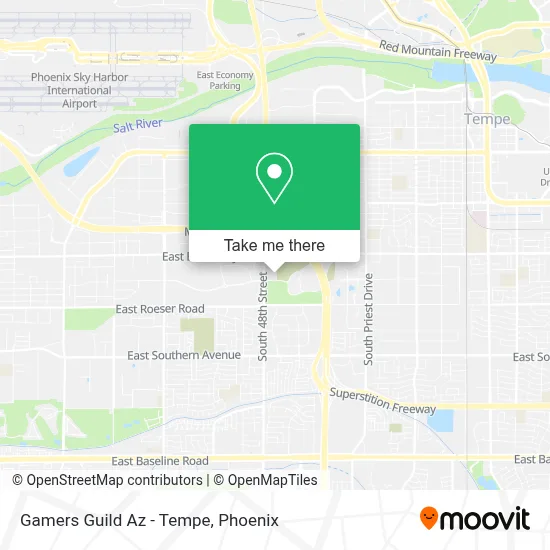 Gamers Guild Az - Tempe map