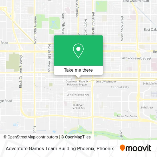 Adventure Games Team Building Phoenix map