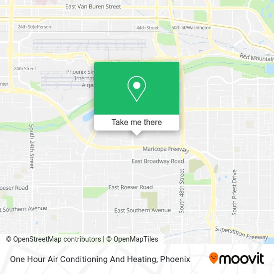 One Hour Air Conditioning And Heating map