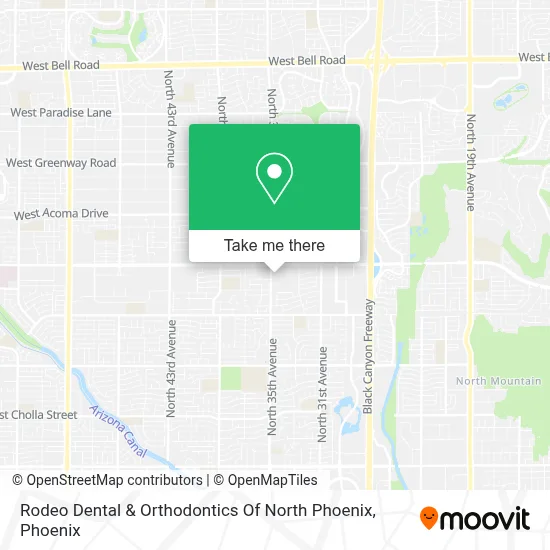 Rodeo Dental & Orthodontics Of North Phoenix map