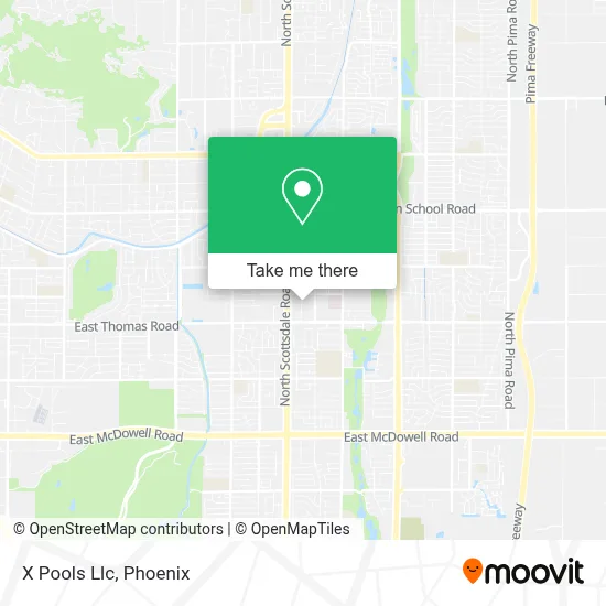 X Pools Llc map