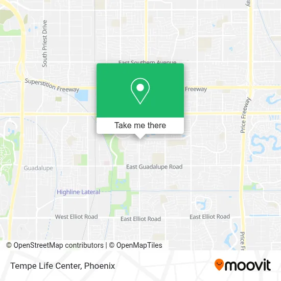 Tempe Life Center map