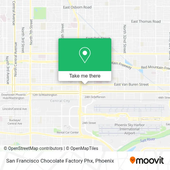 San Francisco Chocolate Factory Phx map