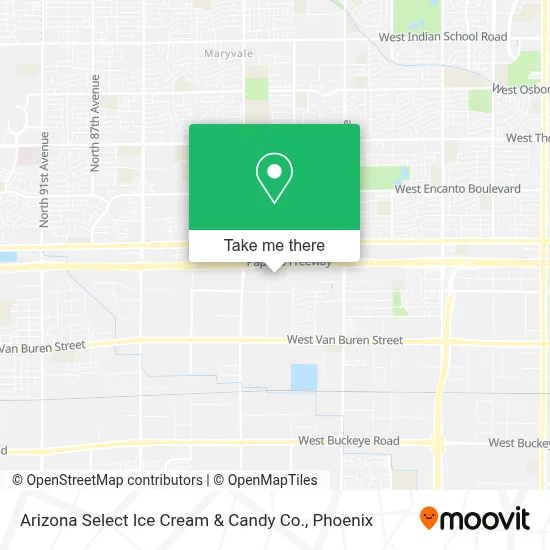 Arizona Select Ice Cream & Candy Co. map