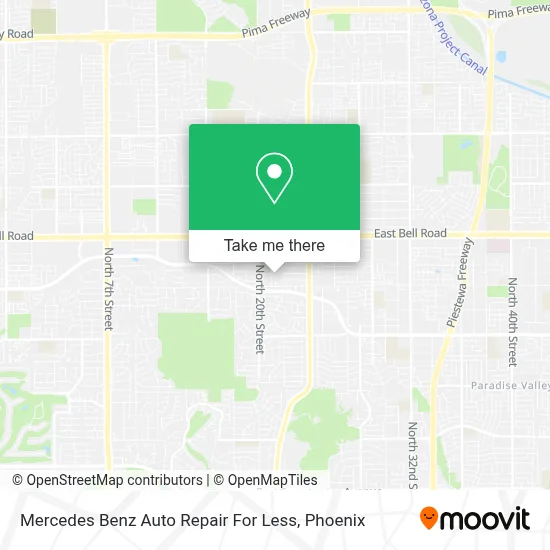 Mercedes Benz Auto Repair For Less map