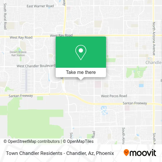 Town Chandler Residents - Chandler, Az map