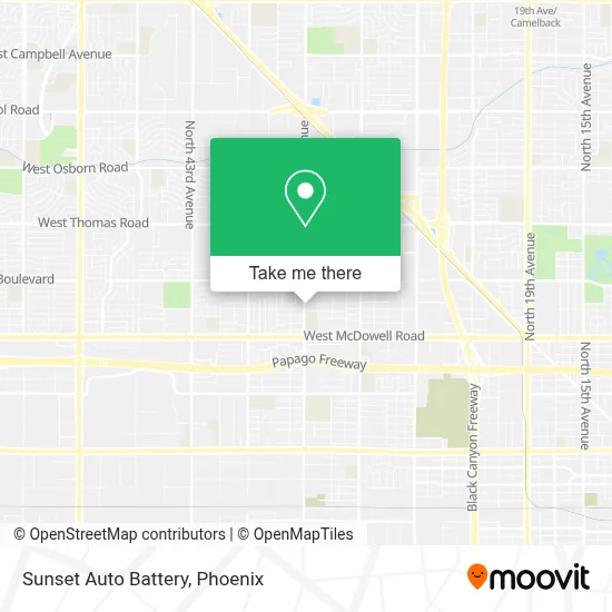 Sunset Auto Battery map
