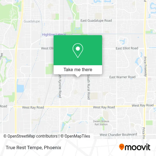 True Rest Tempe map