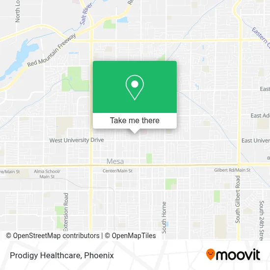 Prodigy Healthcare map