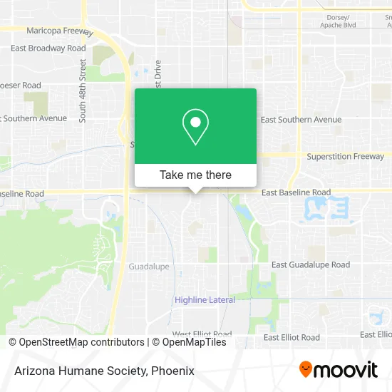 Arizona Humane Society map