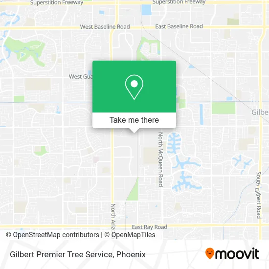 Gilbert Premier Tree Service map