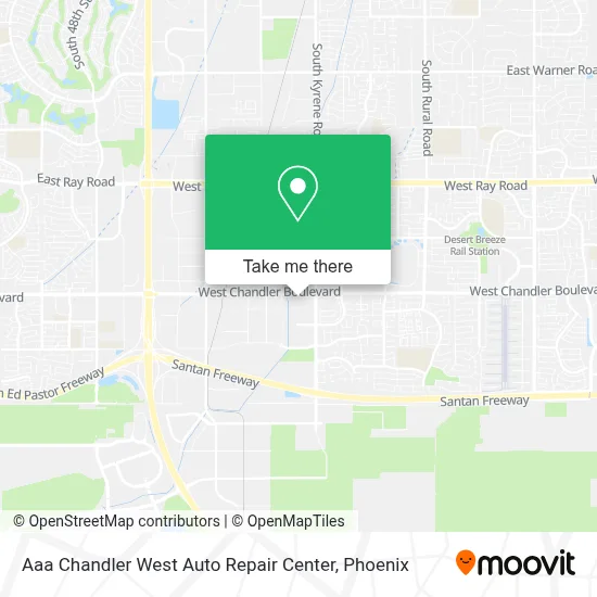 Aaa Chandler West Auto Repair Center map