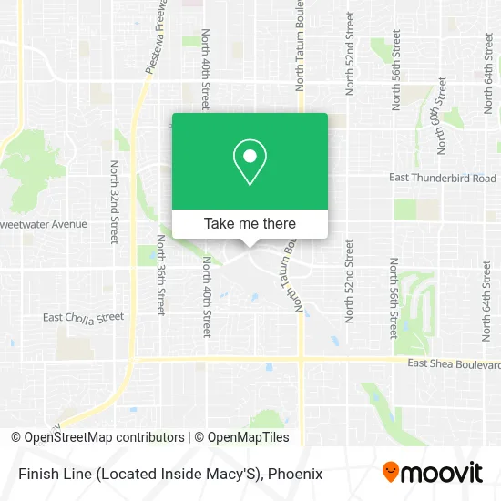 Finish Line (Located Inside Macy'S) map