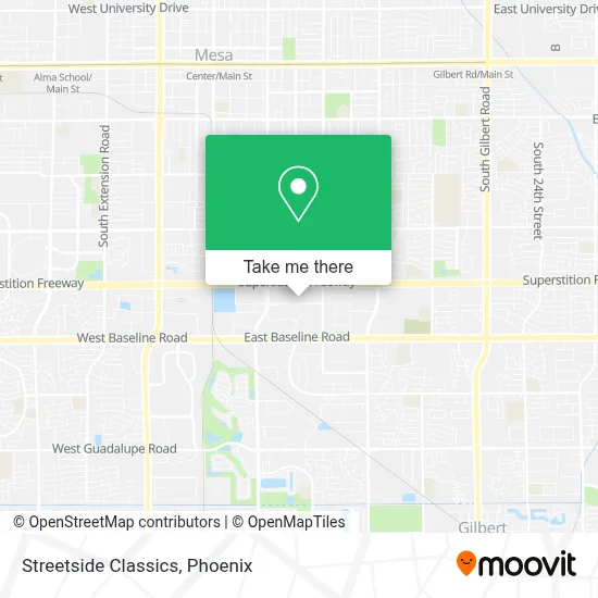 Streetside Classics map