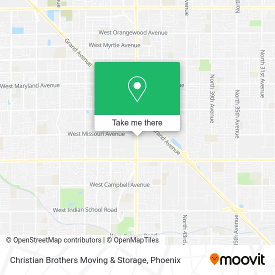 Christian Brothers Moving & Storage map