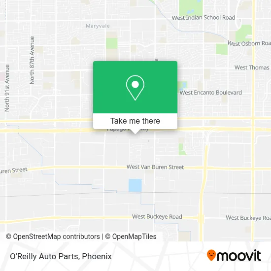 O'Reilly Auto Parts map