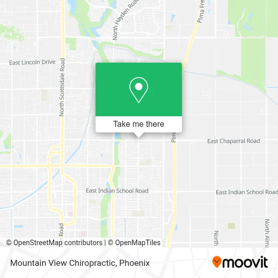 Mountain View Chiropractic map