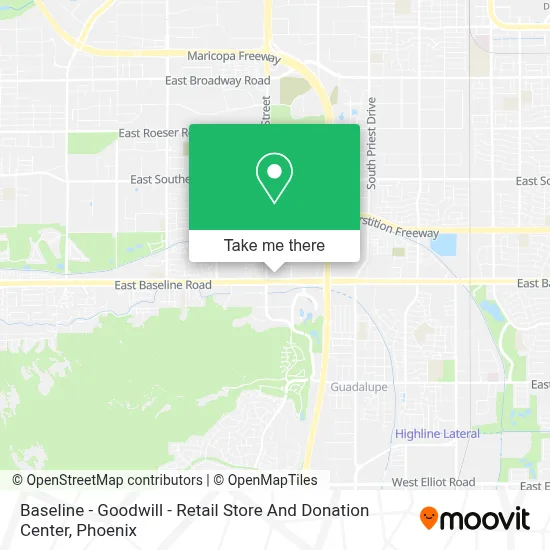 Baseline - Goodwill - Retail Store And Donation Center map