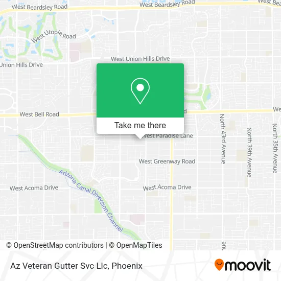 Az Veteran Gutter Svc Llc map