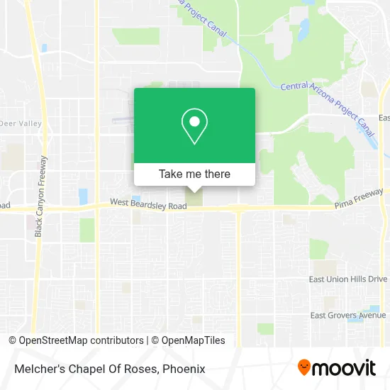 Melcher's Chapel Of Roses map