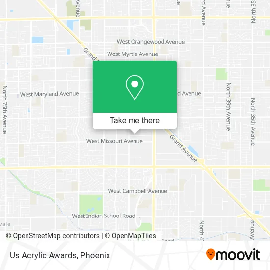 Us Acrylic Awards map
