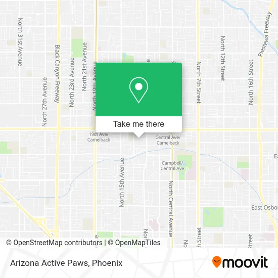 Arizona Active Paws map