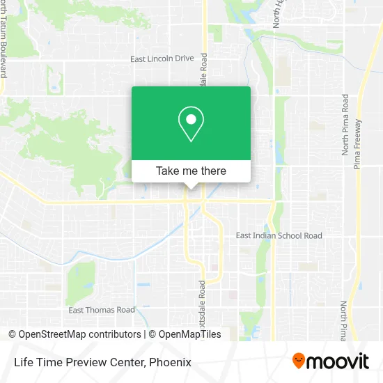 Life Time Preview Center map
