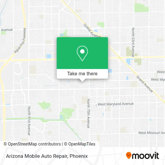 Arizona Mobile Auto Repair map