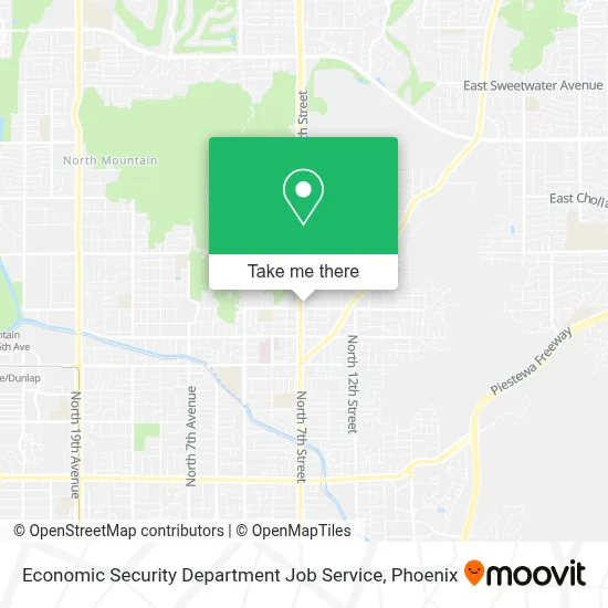 Economic Security Department Job Service map