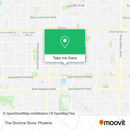 The Divorce Store map