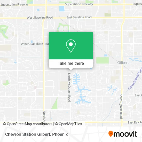 Chevron Station Gilbert map