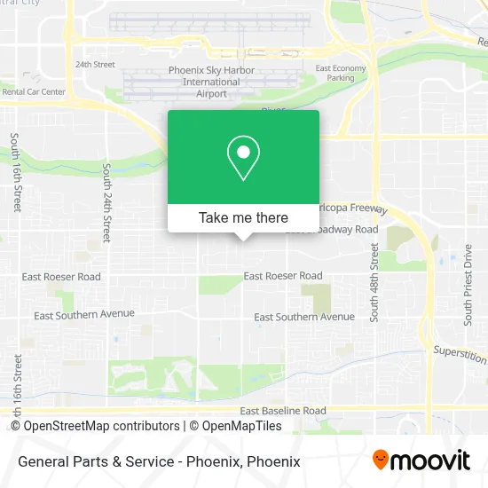 General Parts & Service - Phoenix map