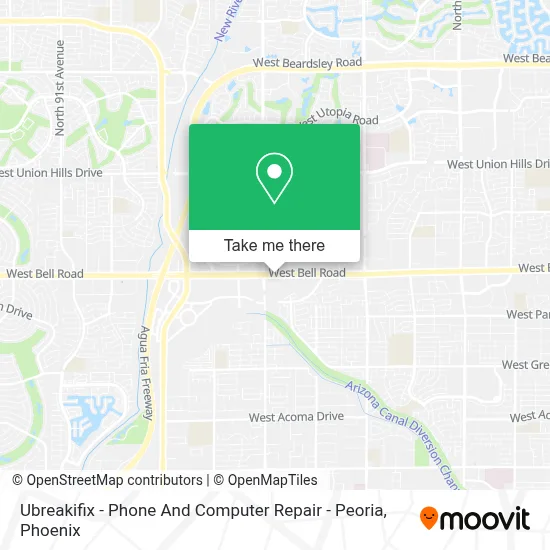 Ubreakifix - Phone And Computer Repair - Peoria map