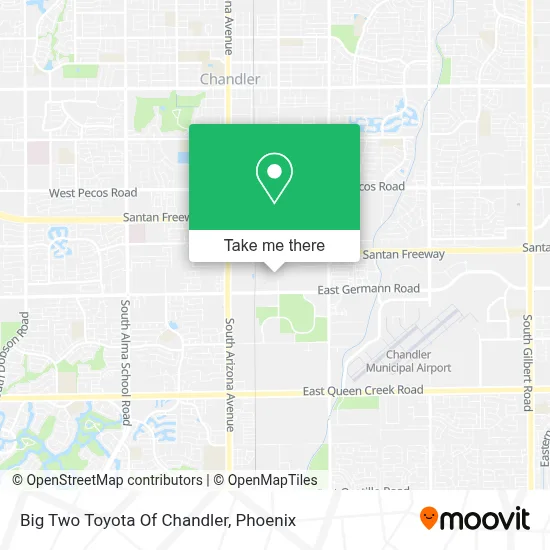 Big Two Toyota Of Chandler map